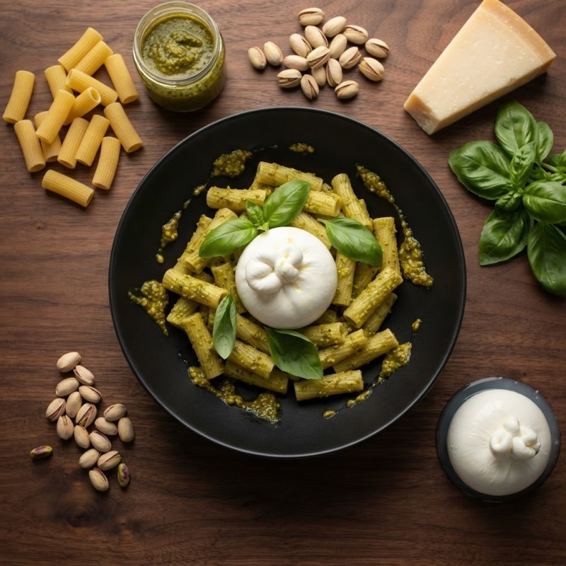 Rigatoni con pesto