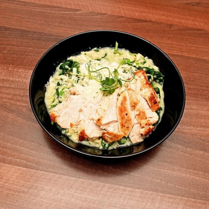 Risotto con spinaci