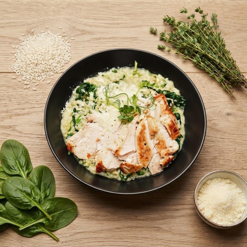 Risotto con spinaci