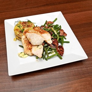 Bistecca di pollo con fagioli