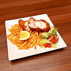 Fritto bistecca di pollo farcito