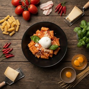 Rigatoni con Burrata